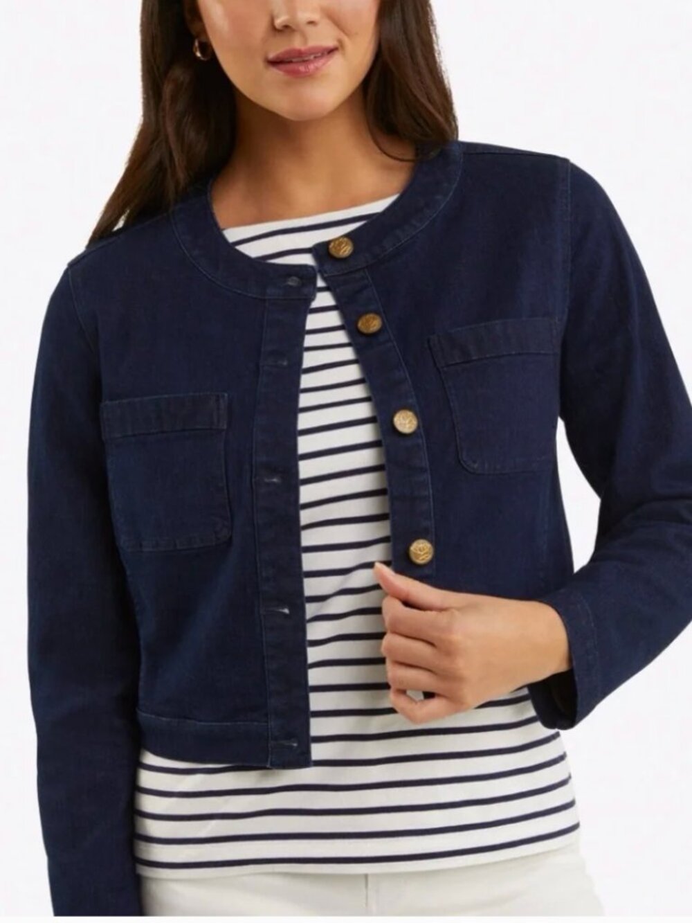 Draper James Cropped Denim Jacket